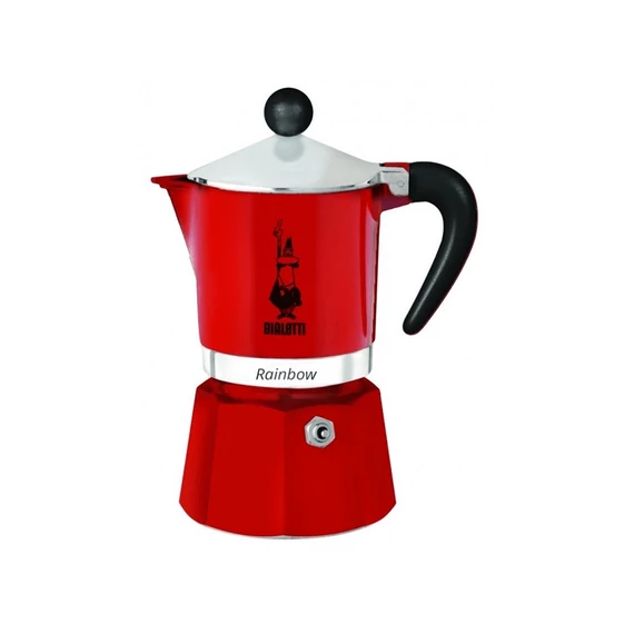 Bialetti Rainbow kotyogós kávéfőző 3 adag, piros (4962)